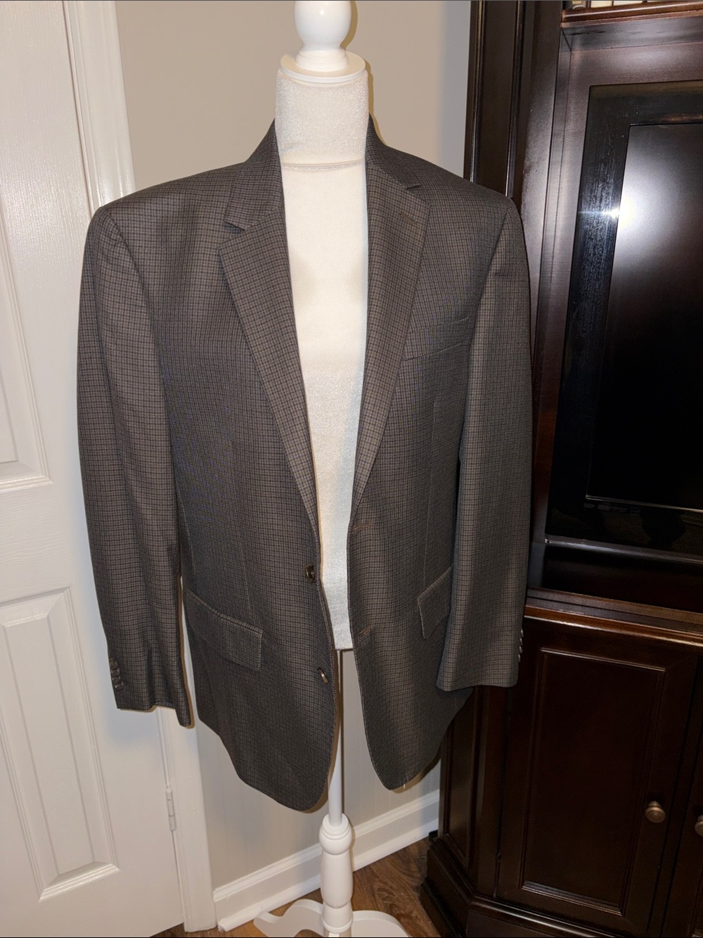 MICHAEL Michael Kors Men's Gray Checked Sport Coat